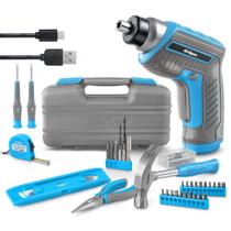 Kit de ferramentas Hi-Spec 35 unidades com chave de fenda elétrica USB de 3,6 V azul Kit de ferramentas Hi-Spec 35 unidades com chave de fenda elétrica USB de 3,6 V azul
