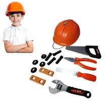 Kit De Ferramentas Infantil 15 Peças Brinquedo Construtor Engenheiro Obra