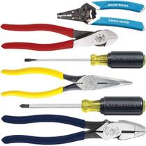 Kit de ferramentas manuais Klein Tools 80080 com chaves de fenda e alicate Kit de ferramentas manuais Klein Tools 80080 com chaves de fenda e alicate