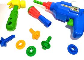 Kit De Ferramentas - Meus Reparos - Furadeira e Martelo - Colorido TA TE TI INDUSTRIA E Kit De Ferramentas - Meus Reparos - Furadeira e Martelo - Colorido TA TE TI INDUSTRIA E