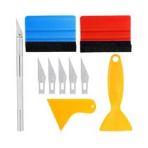 Kit De Ferramentas Para Aplicação De Vinil E Película Automotiva: Espátula, Cortador, Raspador E