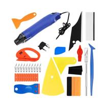 Kit De Ferramentas Para Aplicação De Vinil: Pistola De Calor, Mini Raspador E Espátula Para Kit De Ferramentas Para Aplicação De Vinil: Pistola De Calor, Mini Raspador E Espátula Para