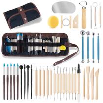 Kit de Ferramentas para Argila CeeVian 40 Peças para Escultura em Cerâmica Kit de Ferramentas para Argila CeeVian 40 Peças para Escultura em Cerâmica