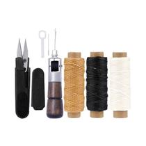 Kit De Ferramentas Para Artesanato Em Couro, Conjunto De Reparação De Costura Manual, Perfurador De