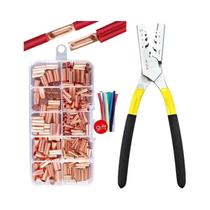 Kit De Ferramentas Para Crimpagem De Terminais De Cabo De Tubo De Cobre 250pcs PZ0.5-16 GT