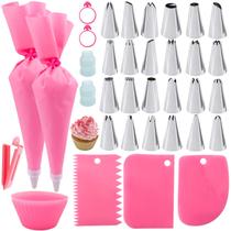 Kit de ferramentas para decoração de bolos Visen, 36 unidades com sacos de confeitar e dicas Kit de ferramentas para decoração de bolos Visen, 36 unidades com sacos de confeitar e dicas