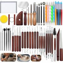 Kit de Ferramentas para Esculpir Argila OMTRS 50 Peças com Bolsa de Armazenamento