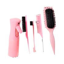 Kit De Ferramentas Para Estilização De Cabelo Com Escova De Cabelo Macia, Borrifador, Pente Para