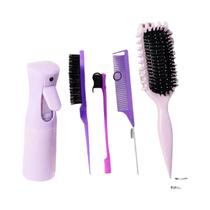 Kit De Ferramentas Para Estilização De Cabelo Com Escova De Cabelo Macia, Borrifador, Pente Para Kit De Ferramentas Para Estilização De Cabelo Com Escova De Cabelo Macia, Borrifador, Pente Para