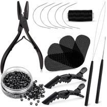 Kit de ferramentas para extensão de cabelo NEWISHTOOL com microlinks de silicone
