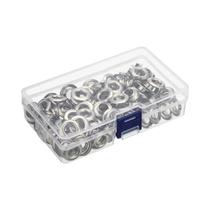 Kit De Ferramentas Para Ilhós De Prata 100 Conjuntos 6mm 10mm 12mm 14mm Ilhós Para Roupas, Sapatos,