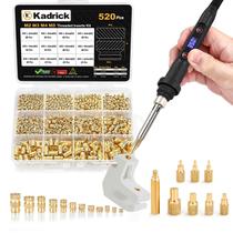 Kit de Ferramentas para Inserção por Calor Nut Kadrick 80W com 520 Peças em Latão