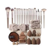 Kit De Ferramentas Para Lavagem Facial E Aplicação De Maquiagem, Pincéis Profissionais, Esponjas E