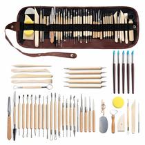 Kit de ferramentas para modelagem em argila WALTERT W com 46 peças e bolsa Kit de ferramentas para modelagem em argila WALTERT W com 46 peças e bolsa