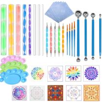 Kit de ferramentas para pontilhismo Mandala Fycooler, 41 peças, conjunto para artesanato Kit de ferramentas para pontilhismo Mandala Fycooler, 41 peças, conjunto para artesanato