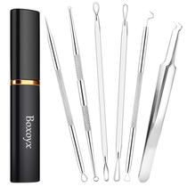 Kit de ferramentas para remover cravos Boxoyx Pimple Popper, 6 unidades com estojo