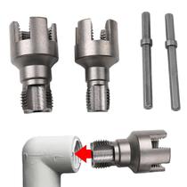 Kit de ferramentas para rosqueamento de tubos de PVC FNLGTN com matrizes de 1/2 e 3/4 de polegada