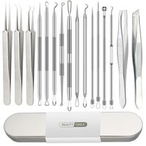 Kit de ferramentas Pimple Popper Qimouwp 16 unidades com estojo de aço inoxidável Kit de ferramentas Pimple Popper Qimouwp 16 unidades com estojo de aço inoxidável