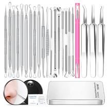 Kit de ferramentas Pimple Popper YOUYISI 22 peças para remover cravos Kit de ferramentas Pimple Popper YOUYISI 22 peças para remover cravos