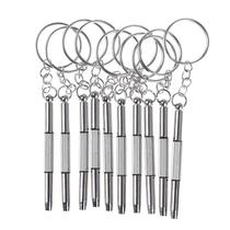 Kit de Ferramentas Portátil 3 em 1 - Chaveiro com Chave de Fenda, Óculos e Relógio