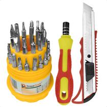Kit De Ferramentas Precisão 31 Peça E Estilete Profissional Kit De Ferramentas Precisão 31 Peça E Estilete Profissional