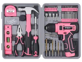 Kit de Ferramentas Recarregável Rosa Furadeira Sem Fio Hi-Spec 8V Kit de Ferramentas Recarregável Rosa Furadeira Sem Fio Hi-Spec 8V