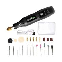 Kit De Ferramentas Rotativas USB Sem Fio 24PCS Acessórios Mini Furadeira Sem Fio Para Trabalhos Em