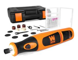 Kit de ferramentas rotativas WEN 23072 sem fio de 7,2 V com conjunto de 24 peças