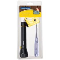 Kit de Ferramentas Tramontina com Trena Chave Teste e Lanterna para Uso Doméstico 3 Peças Kit de Ferramentas Tramontina com Trena Chave Teste e Lanterna para Uso Doméstico 3 Peças