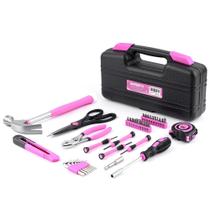 Kit de ferramentas URASISTO de 40 peças para casa com caixa de transporte - ROSA Kit de ferramentas URASISTO de 40 peças para casa com caixa de transporte - ROSA
