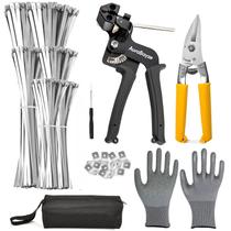 Kit de ferramentas Zip Ties AuraBayze Heavy Duty com 150 unidades de aço inoxidável