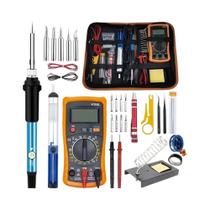 Kit De Ferro De Solda Elétrico 30 Em 1 De 60W Com Temperatura Ajustável E Ponta Substituível