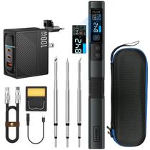 Kit de Ferro de Soldar FNRSI 100W HS-02B - Atualizado com 3 Pontas Kit de Ferro de Soldar FNRSI 100W HS-02B - Atualizado com 3 Pontas