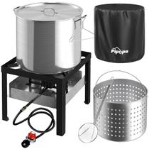 Kit de fervura para caranguejo Pipopa 50 qt 110.000 BTU com gás propano 110 V