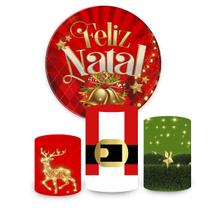 Kit de Festa Natal, Painel Redondo Natal, Painel de Festa Redondo, Portal Natal