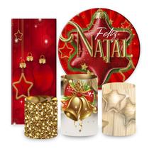 Kit de Festa Natal, Painel Redondo Natal, Painel de Festa Redondo, Portal Natal