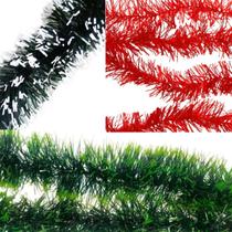 Kit de Festão Natalino: 3 Peças Aramadas de 2m - Decoração Sofisticada para Sua Festa de Natal