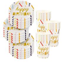 Kit de Festas Happy Birthday com 60 Peças Descartáveis - SilverFestas