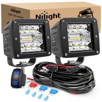 Kit de fiação LED Cubes Nilight 42W Spot Flood Combo + de 3 polegadas