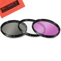 Kit de filtro Big Mike's 40,5 mm (UV-CPL-FLD) para câmeras Sony