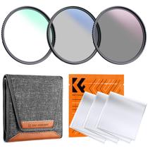 Kit de filtro de lente K&F Concept 49mm UV/CPL/ND4 (3 peças) Kit de filtro de lente K&F Concept 49mm UV/CPL/ND4 (3 peças)