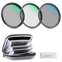 Kit de filtro de lente NEEWER 58 mm UV/CPL/ND4 com estojo de armazenamento