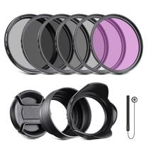 Kit de filtro NEEWER 67 mm ND2 ND4 ND8 UV FLD CPL com acessórios