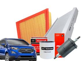Kit de Filtros Ar/Óleo/Combustível/Cabine Nova Ecosport Motor 1.5 3 Cil. Dragon 2018 2019 2020 2021