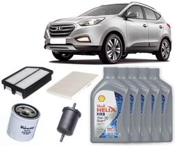 Kit De Filtros e Óleo 5w30 IX35 2.0 GLS Flex 2012 em diante