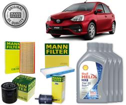 Kit De Filtros e Óleo 5w30 Toyota Etios 1.3 X XS 2016/2021