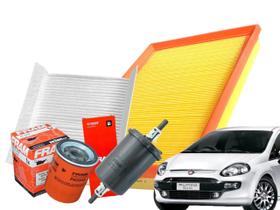 Kit de Filtros Fiat Punto 1.4 8v 07/... Ar/Óleo/Comb/Cabine FRAM / WEGA / SCHUCK