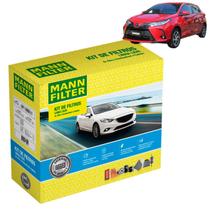 Kit de Filtros Mann Filter Yaris 1.3/1.5 16V Flex 2018 em diante Kit de Filtros Mann Filter Yaris 1.3/1.5 16V Flex 2018 em diante