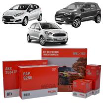 Kit de Filtros Wega Ford Ecosport 1.6 Sigma Ka 1.5 16v e 1.0 12v New Fiesta 1.5 Sigma2012 Até 2018 Kit de Filtros Wega Ford Ecosport 1.6 Sigma Ka 1.5 16v e 1.0 12v New Fiesta 1.5 Sigma2012 Até 2018