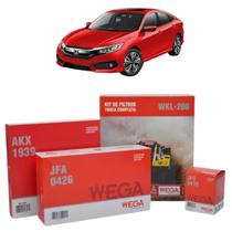 Kit de Filtros Wega Honda Civic 1.5 16v 4c 2016 Até 2024